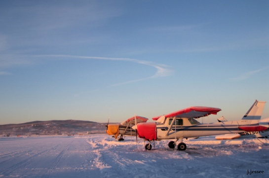 Airplanes at the Fairbanks Airport